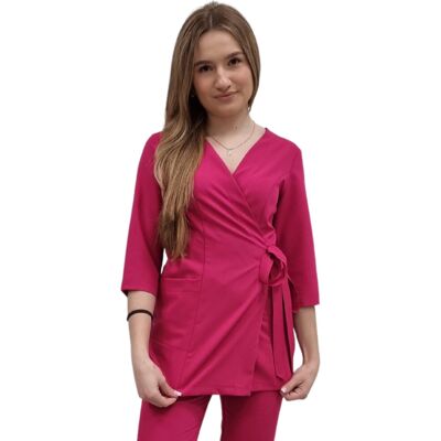 M&C Żakiet kopertowy, tunika amarant basic premium rękaw 3/4 roz. XXL M&C Żakiet kopertowy, tunika amarant basic premium rękaw 3/4 roz. XXL