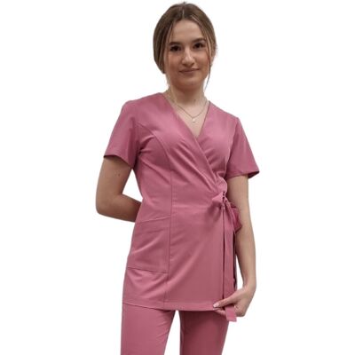 M&C Żakiet kopertowy, tunika brudny róż basic premium roz. XL M&C Żakiet kopertowy, tunika brudny róż basic premium roz. XL