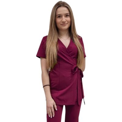 M&C Żakiet kopertowy, tunika wiśnia basic premium roz. S M&C Żakiet kopertowy, tunika wiśnia basic premium roz. S