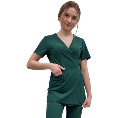 M&C Żakiet kopertowy, tunika zielona butelka basic premium roz. XL M&C Żakiet kopertowy, tunika zielona butelka basic premium roz. XL