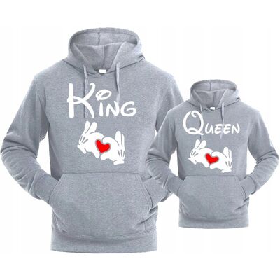 inna (Inny) Zestaw Bluzy Dla Par King Queen Łapki Bluza Dla Zakochanych Walentynki 3Xl inna (Inny) Zestaw Bluzy Dla Par King Queen Łapki Bluza Dla Zakochanych Walentynki 3Xl
