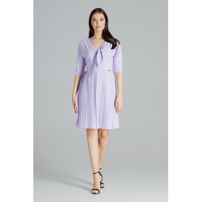 FIGL Zwiewna sukienka plisowana - elegancka sukienka na chrzciny - fioletowa - rozmiar M FIGL Zwiewna sukienka plisowana - elegancka sukienka na chrzciny - fioletowa - rozmiar M