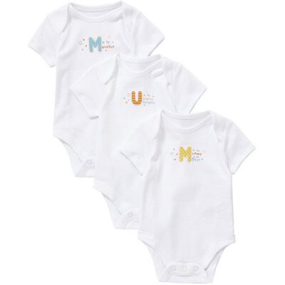 sarcia.eu 3x Bawełniane body krótki rękaw 3-6 m 68 cm sarcia.eu 3x Bawełniane body krótki rękaw 3-6 m 68 cm