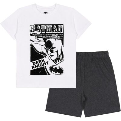 sarcia.eu Batman Biało-Szara Chłopięca Piżama Na Krótki Rękaw, Letnia Piżama 9 Lat 134 Cm sarcia.eu Batman Biało-Szara Chłopięca Piżama Na Krótki Rękaw, Letnia Piżama 9 Lat 134 Cm