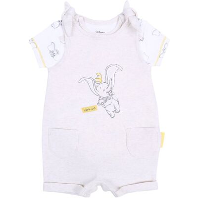 sarcia.eu Beżowo-melanżowy rampers + body dla niemowląt DUMBO 9-12 m 80 cm sarcia.eu Beżowo-melanżowy rampers + body dla niemowląt DUMBO 9-12 m 80 cm