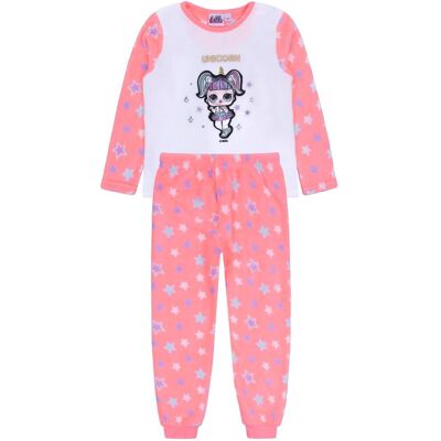 sarcia.eu Biało-neonowa piżamka dziewczęca, w gwiazdki LOL 5-6 lat 116 cm sarcia.eu Biało-neonowa piżamka dziewczęca, w gwiazdki LOL 5-6 lat 116 cm