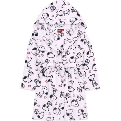 sarcia.eu Biały szlafrok dziecięcy z kapturem Snoopy Fistaszki 5-6 lat 116 cm sarcia.eu Biały szlafrok dziecięcy z kapturem Snoopy Fistaszki 5-6 lat 116 cm