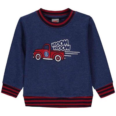 Bluza chłopięca, niebieska, samochód, Kanz Bluza chłopięca, niebieska, samochód, Kanz