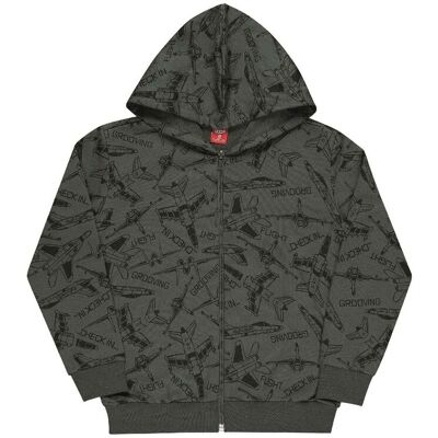 Inny producent Bluza chłopięca rozpinana z kapturem, ciemnozielona/Bee Loop Inny producent Bluza chłopięca rozpinana z kapturem, ciemnozielona/Bee Loop