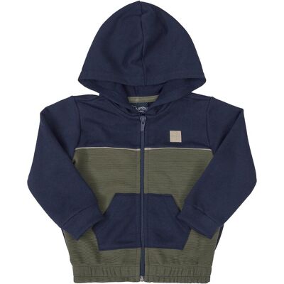 Bluza Chłopięca Z Kapturem, Rozpinana, Ciemnoniebieska, Quimby R.62/68 Bluza Chłopięca Z Kapturem, Rozpinana, Ciemnoniebieska, Quimby R.62/68