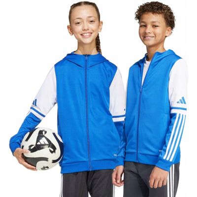 Bluza dla dzieci adidas Squadra 25 Hoody niebiesko-biała JD4802 128cm Bluza dla dzieci adidas Squadra 25 Hoody niebiesko-biała JD4802 128cm