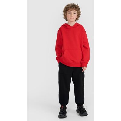 Bluza dresowa nierozpinana z kapturem chłopięca 4F 4FJRAW25TSWSM2490-62S Czerwony 122 Bluza dresowa nierozpinana z kapturem chłopięca 4F 4FJRAW25TSWSM2490-62S Czerwony 122