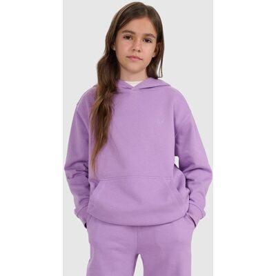 Bluza dresowa nierozpinana z kapturem dziewczęca 4F 4FJRAW25TSWSF2467-51S Fioletowy 158 Bluza dresowa nierozpinana z kapturem dziewczęca 4F 4FJRAW25TSWSF2467-51S Fioletowy 158