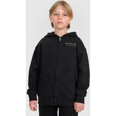 Bluza dresowa rozpinana z kapturem chłopięca 4F 4FJRAW25TSWSM2346-20S Czarny 146 Bluza dresowa rozpinana z kapturem chłopięca 4F 4FJRAW25TSWSM2346-20S Czarny 146