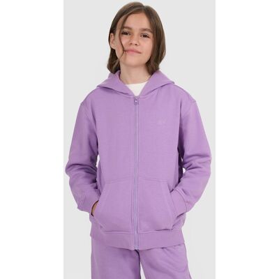 Bluza dresowa rozpinana z kapturem dziewczęca 4F 4FJRAW25TSWSF2466-51S Fioletowy 158 Bluza dresowa rozpinana z kapturem dziewczęca 4F 4FJRAW25TSWSF2466-51S Fioletowy 158