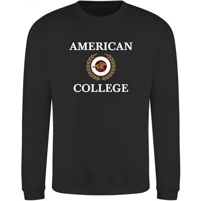 Inny producent BLUZA DZIECIĘCA CZARNA Z NADRUKIEM AMERICAN COLLEGE 128 cm JPA Inny producent BLUZA DZIECIĘCA CZARNA Z NADRUKIEM AMERICAN COLLEGE 128 cm JPA