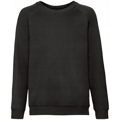 FRUIT OF THE LOOM Bluza Dziecięca Raglan Sweat Czarny R. 5-6(116) FRUIT OF THE LOOM Bluza Dziecięca Raglan Sweat Czarny R. 5-6(116)