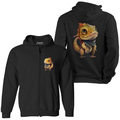 Bluza dziecięca rozpinana z kapturem agama brodata 116 5made Bluza dziecięca rozpinana z kapturem agama brodata 116 5made