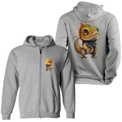 Bluza dziecięca rozpinana z kapturem agama brodata 140 5made Bluza dziecięca rozpinana z kapturem agama brodata 140 5made