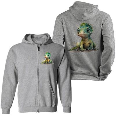 Bluza dziecięca rozpinana z kapturem gekon dzieciak 140 5made Bluza dziecięca rozpinana z kapturem gekon dzieciak 140 5made