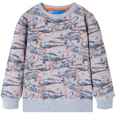 vidaXL Bluza Dziecięca, Szary Melanż, 116 vidaXL Bluza Dziecięca, Szary Melanż, 116