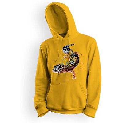 Bluza dziecięca z kapturem gekon lamparci 116 5made Bluza dziecięca z kapturem gekon lamparci 116 5made
