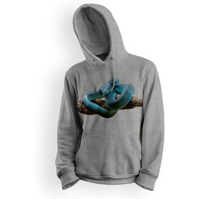 Bluza dziecięca z kapturem wąż pyton niebieski 104 5made Bluza dziecięca z kapturem wąż pyton niebieski 104 5made