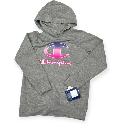 Bluza z kapturem szara dziewczynka CHAMPION M Bluza z kapturem szara dziewczynka CHAMPION M