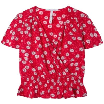 Bluzka Dziewczęca Pepe Jeans Lacy Przewiewna Na Lato-164 Bluzka Dziewczęca Pepe Jeans Lacy Przewiewna Na Lato-164
