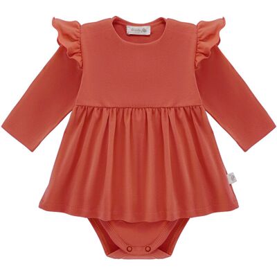 Ewa Collection Body bawełniane z sukienką ceglane 62 Ewa Collection Body bawełniane z sukienką ceglane 62