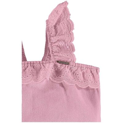 HURTIMEX Body dziewczęce prązkowane, na ramiączkach, różowe, Up Baby HURTIMEX Body dziewczęce prązkowane, na ramiączkach, różowe, Up Baby