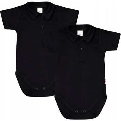 Body KR KOŁNIERZYK Polo 2PAK Czarny r 92 KLEKLE Body KR KOŁNIERZYK Polo 2PAK Czarny r 92 KLEKLE