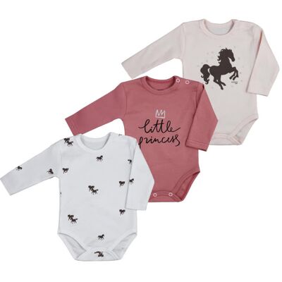 Koala Baby Body ramię Little Princess dł. rękaw 3-pak 62 Koala Baby Body ramię Little Princess dł. rękaw 3-pak 62