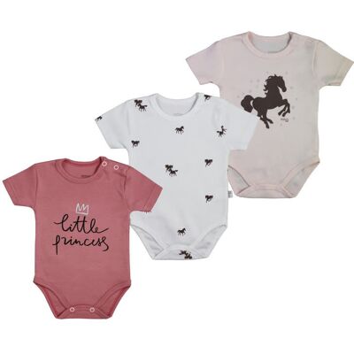 Koala Baby Body ramię Little Princess kr. rękaw 3-pak 80 Koala Baby Body ramię Little Princess kr. rękaw 3-pak 80
