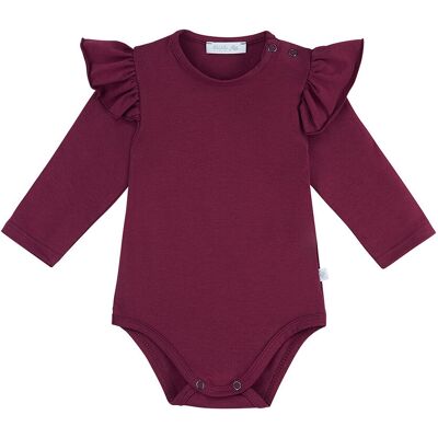 Ewa Collection Body z falbanką, bordowe - 80 Ewa Collection Body z falbanką, bordowe - 80