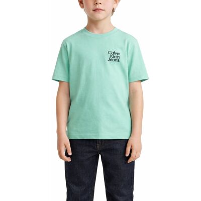Calvin KLEIN JEANS MIĘTOWY T-SHIRT DZIECIĘCY Z KRÓTKIM RĘKAWEM 128 I4B Calvin KLEIN JEANS MIĘTOWY T-SHIRT DZIECIĘCY Z KRÓTKIM RĘKAWEM 128 I4B