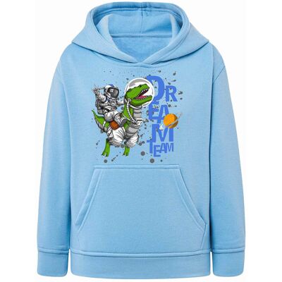 Chłopięca bluza z kapturem Astronauta & Dinozaur błękitna Tup Tup r.122/128 Chłopięca bluza z kapturem Astronauta & Dinozaur błękitna Tup Tup r.122/128