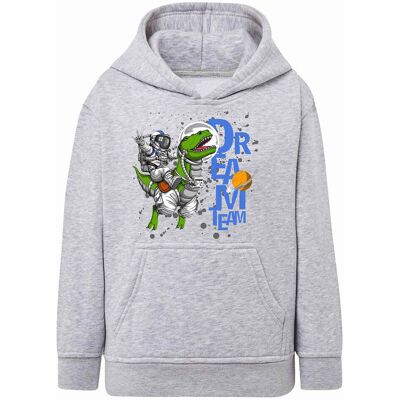 Chłopięca bluza z kapturem Astronauta & Dinozaur szara Tup Tup r.122/128 Chłopięca bluza z kapturem Astronauta & Dinozaur szara Tup Tup r.122/128
