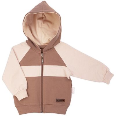 Chłopięca bluza z kapturem brązowa Nicol,r.80 Chłopięca bluza z kapturem brązowa Nicol,r.80