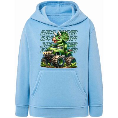 Chłopięca bluza z kapturem Dino super racer błękitna Tup Tup r.122/128 Chłopięca bluza z kapturem Dino super racer błękitna Tup Tup r.122/128