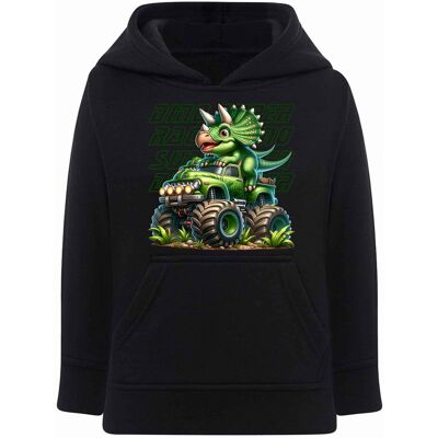 Chłopięca bluza z kapturem Dino super racer czarna Tup Tup r.122/128 Chłopięca bluza z kapturem Dino super racer czarna Tup Tup r.122/128