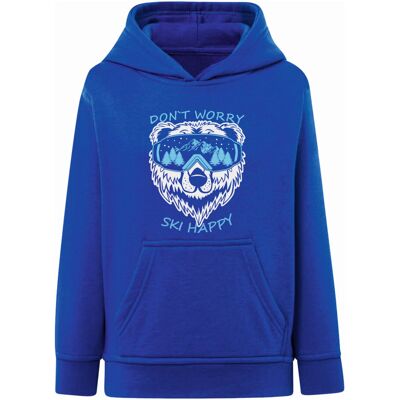 Chłopięca bluza z kapturem nadruk misia w goglach niebieska Tup Tup Chłopięca bluza z kapturem nadruk misia w goglach niebieska Tup Tup