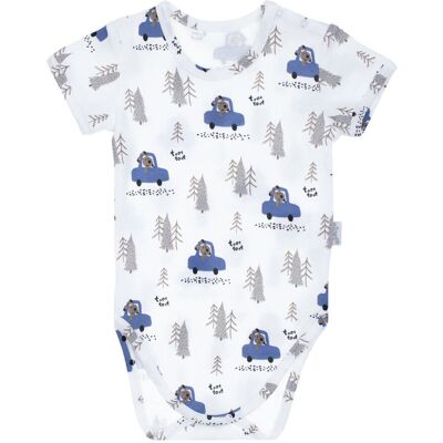 Chłopięce body krótki rękaw miś w samochodzie Nicol,r.92 Chłopięce body krótki rękaw miś w samochodzie Nicol,r.92