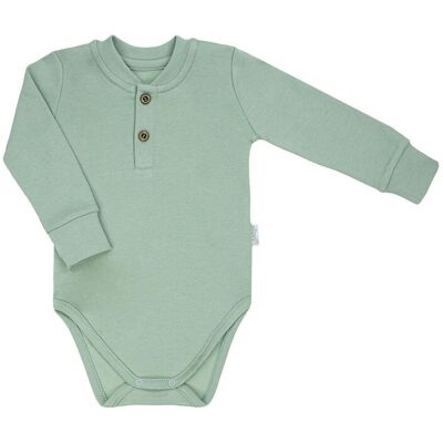 Chłopięce body z długim rękawem oliwkowe Nicol,r.68 Chłopięce body z długim rękawem oliwkowe Nicol,r.68