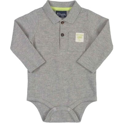 Chłopięce body z długim rękawem szare Quimby r.68 Chłopięce body z długim rękawem szare Quimby r.68