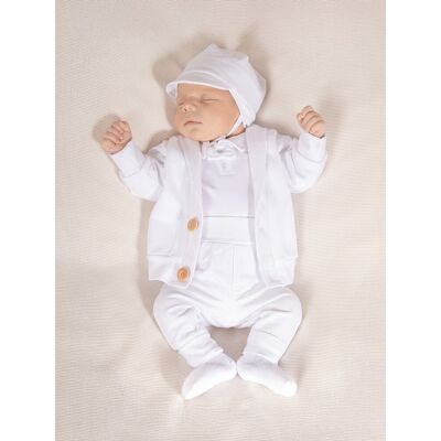 Chłopięcy komplet chrzest biały Nicol r.80 Chłopięcy komplet chrzest biały Nicol r.80