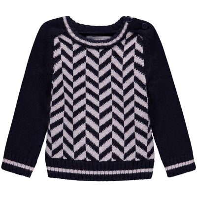 Chłopięcy sweter z długim rękawem granatowy Kanz Chłopięcy sweter z długim rękawem granatowy Kanz