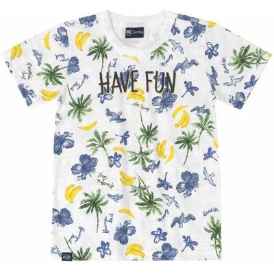 Chłopięcy T-Shirt Have Fun Biały Quimby R.86 Chłopięcy T-Shirt Have Fun Biały Quimby R.86
