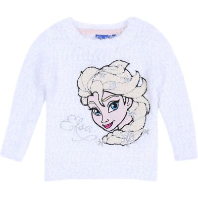 sarcia.eu Ciepły, biały sweter - Elsa DISNEY FROZEN 18-24 m 92 cm sarcia.eu Ciepły, biały sweter - Elsa DISNEY FROZEN 18-24 m 92 cm