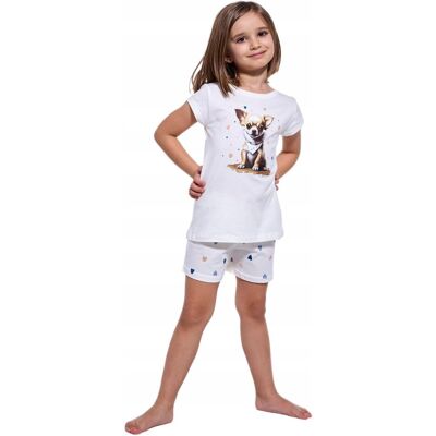 Cornette Piżama Girl Kids Kr 787/108 Chihuahua 86/92 Ecru Cornette Piżama Girl Kids Kr 787/108 Chihuahua 86/92 Ecru